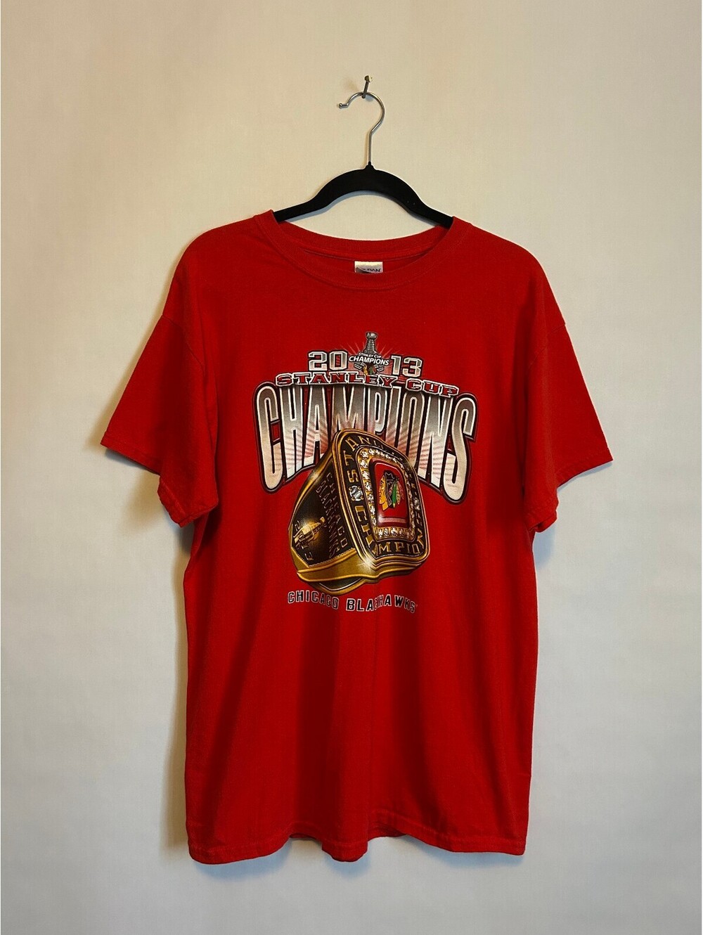 2013 Chicago Blackhawks Stanley Cup Champions T-Shirt L